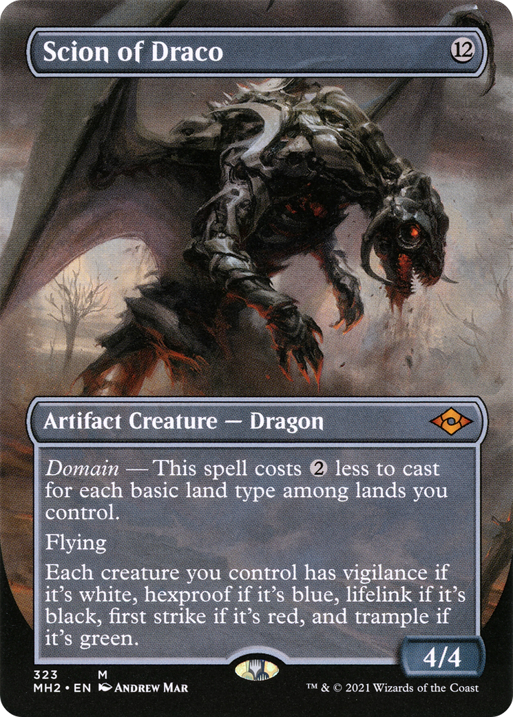 Scion of Draco (MH2-323) [Modern Horizons 2] (Borderless) Foil MTG Single Modern Horizons 2