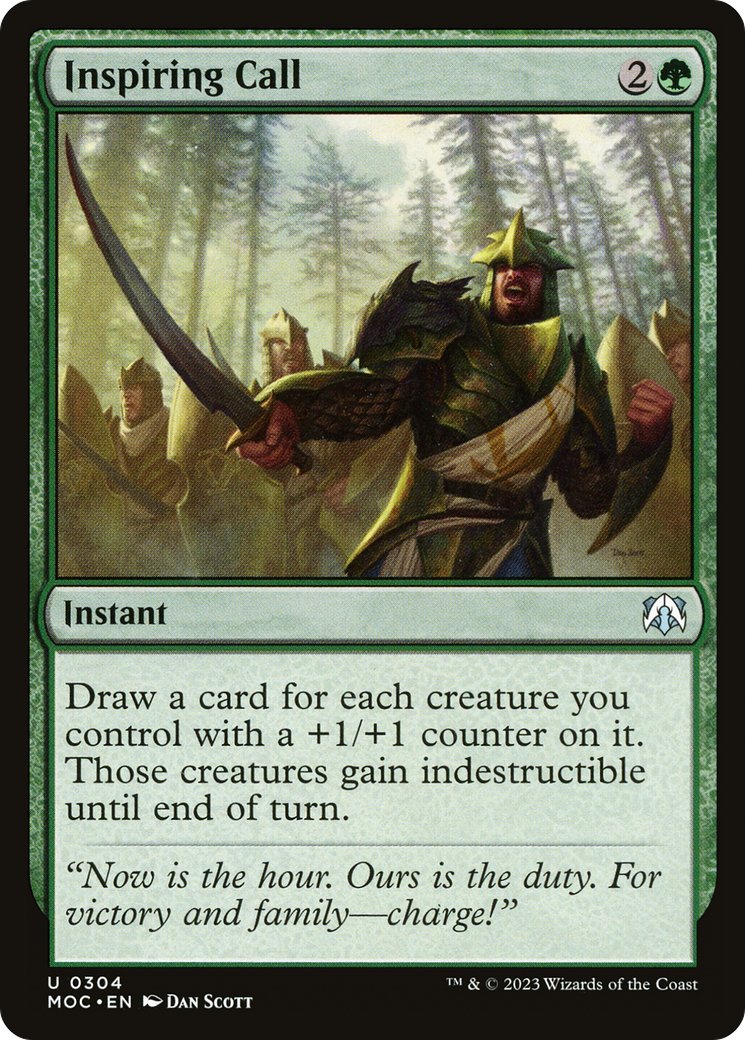 Inspiring Call (MOC-304) [March of the Machine Commander] MTG Single Wizards of the Coast