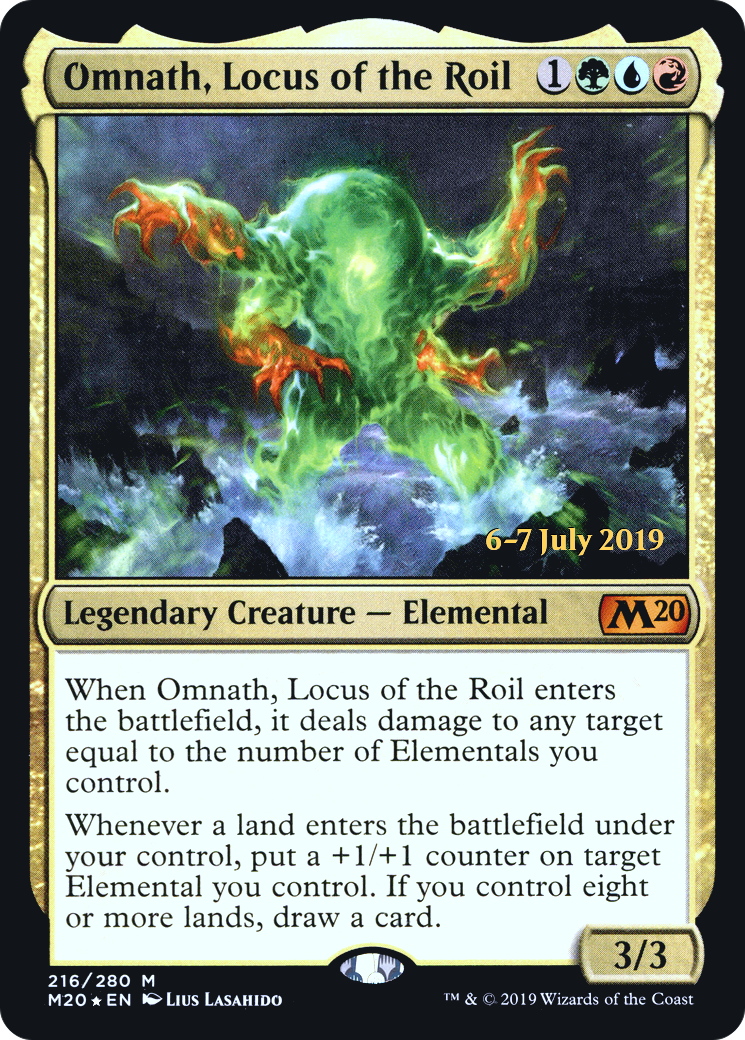 Omnath, Locus of the Roil (PRE-216) [Core Set 2020 Promos] Foil MTG Single Wizards of the Coast