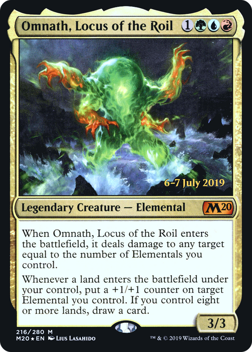 Omnath, Locus of the Roil (PRE-216) [Core Set 2020 Promos] Foil MTG Single Wizards of the Coast