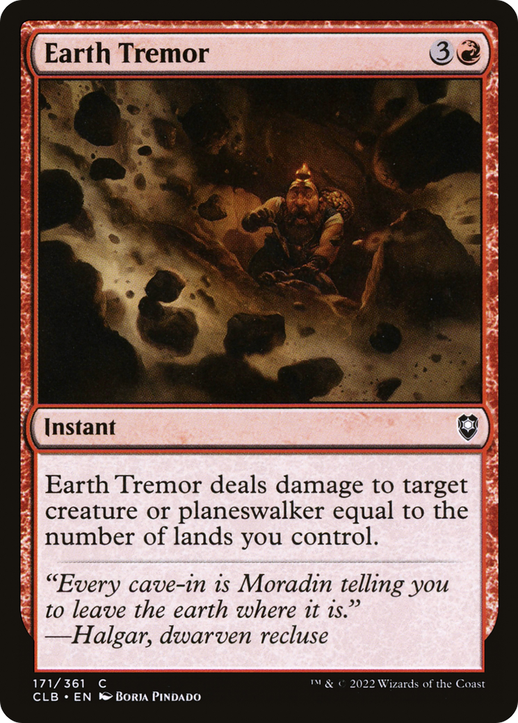 Earth Tremor (CLB-171) [Commander Legends: Battle for Baldur's Gate] MTG Single Wizards of the Coast