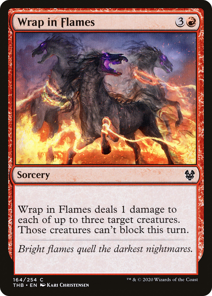 Wrap in Flames (THB-164) [Theros Beyond Death] Foil MTG Single Wizards of the Coast