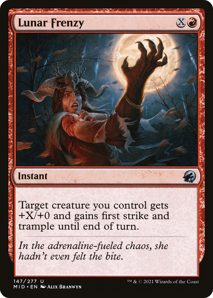 Lunar Frenzy (MID-147) [Innistrad: Midnight Hunt] Foil MTG Single Wizards of the Coast