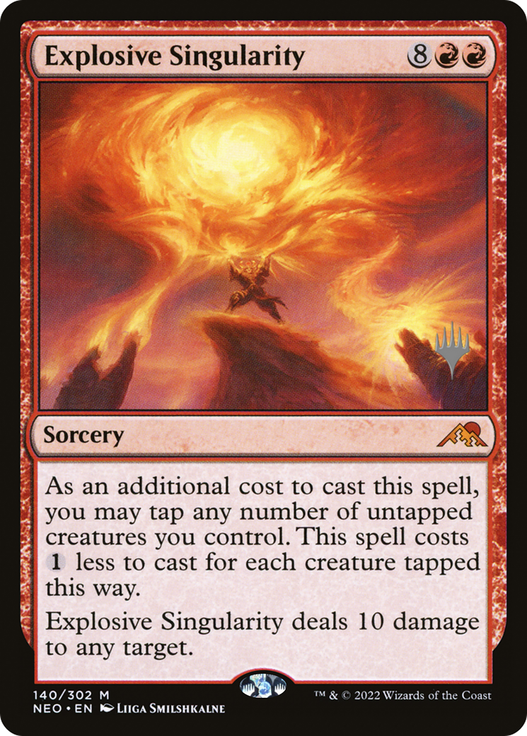 Explosive Singularity (PPNEO-140P) [Kamigawa: Neon Dynasty Promos] MTG Single Wizards of the Coast