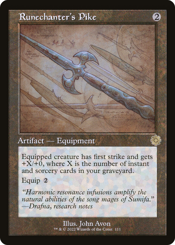 Runechanter's Pike (BRR-111) [The Brothers' War Retro Artifacts] Foil MTG Single Wizards of the Coast