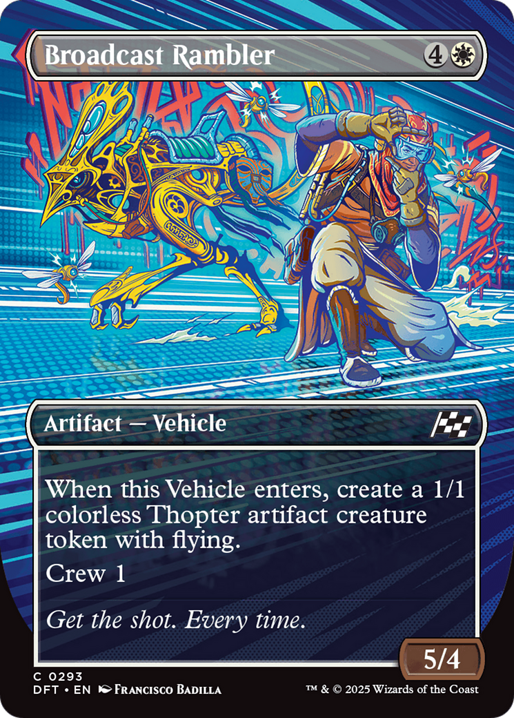 Broadcast Rambler (DFT-293) [Aetherdrift] (Borderless) Foil MTG Single Wizards of the Coast