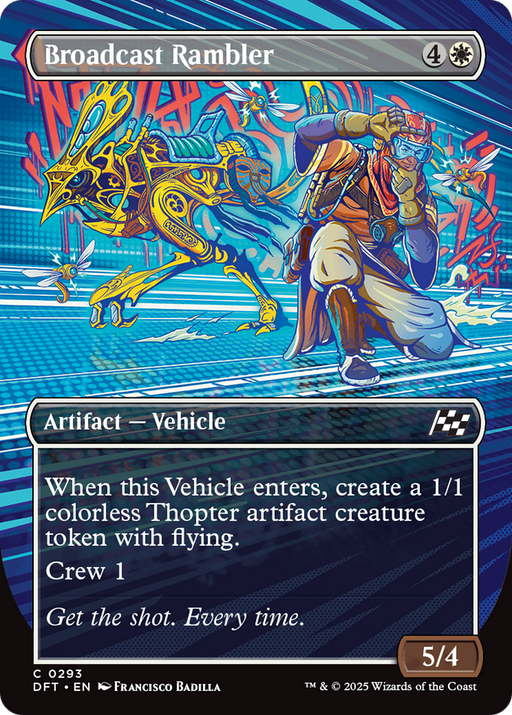 Broadcast Rambler (DFT-293) [Aetherdrift] (Borderless) Foil MTG Single Wizards of the Coast