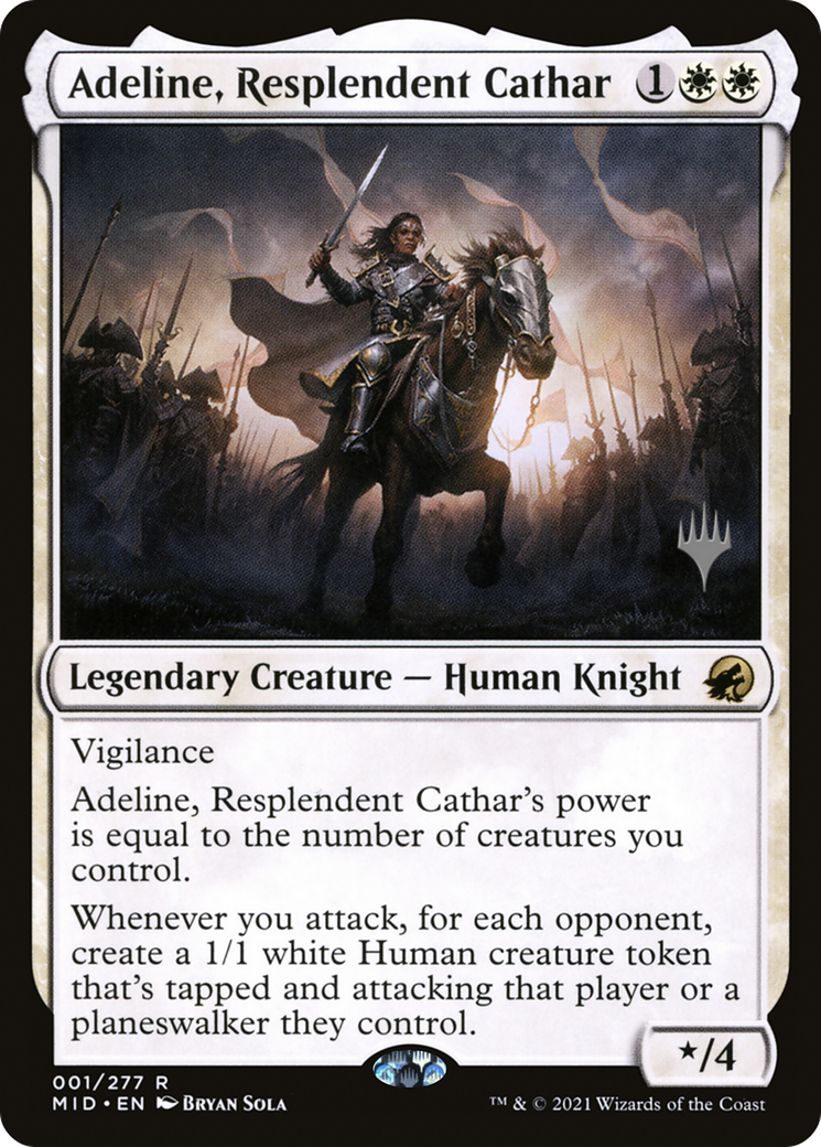 Adeline, Resplendent Cathar (PPMID-001) [Innistrad: Midnight Hunt Promos] Foil MTG Single Wizards of the Coast