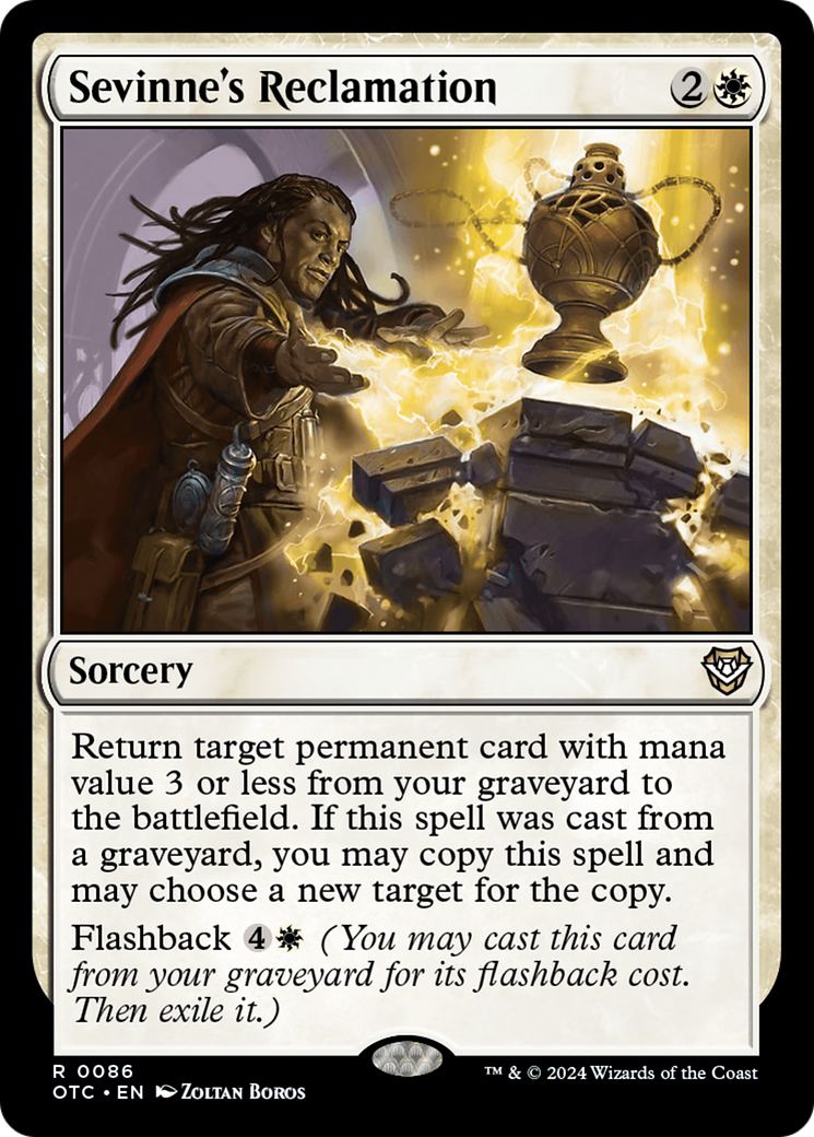 Sevinne's Reclamation (OTC-086) [Outlaws of Thunder Junction Commander] MTG Single Wizards of the Coast