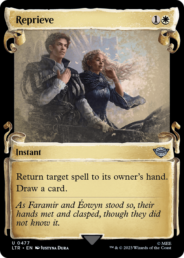 Reprieve (Showcase Scrolls) (LTR-477) [The Lord of the Rings: Tales of Middle-earth] (Showcase) MTG Single Wizards of the Coast