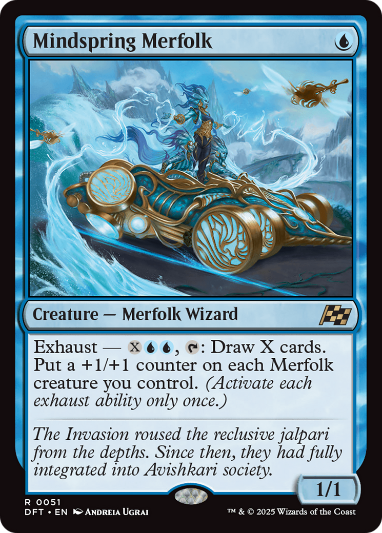 Mindspring Merfolk (DFT-051) [Aetherdrift] MTG Single Wizards of the Coast