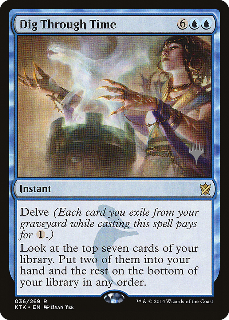 Dig Through Time (PPZNR-036) [Khans of Tarkir Promos] MTG Single Wizards of the Coast