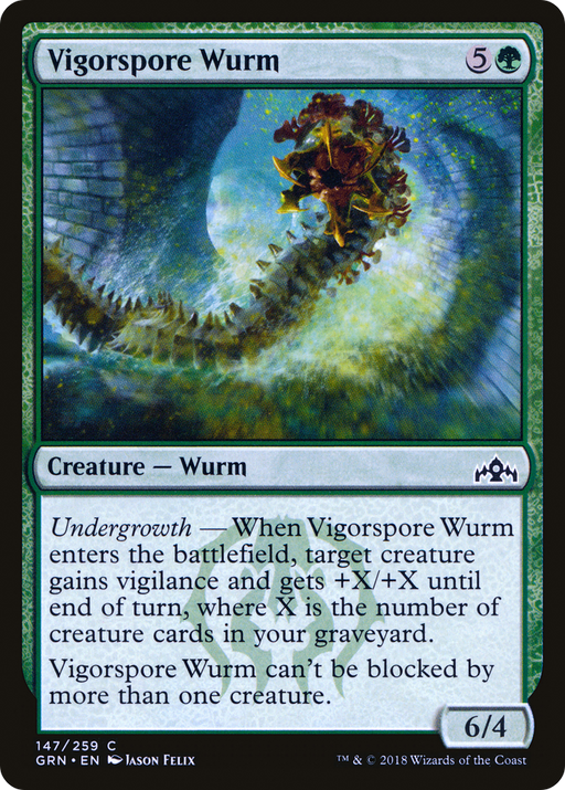 Vigorspore Wurm (GRN-147) [Guilds of Ravnica] MTG Single Wizards of the Coast