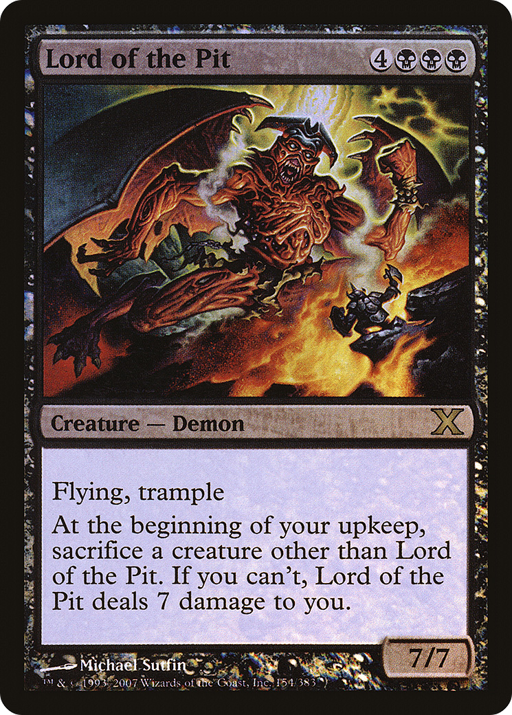 Lord of the Pit (10E-154★) [Tenth Edition] Foil MTG Single Wizards of the Coast
