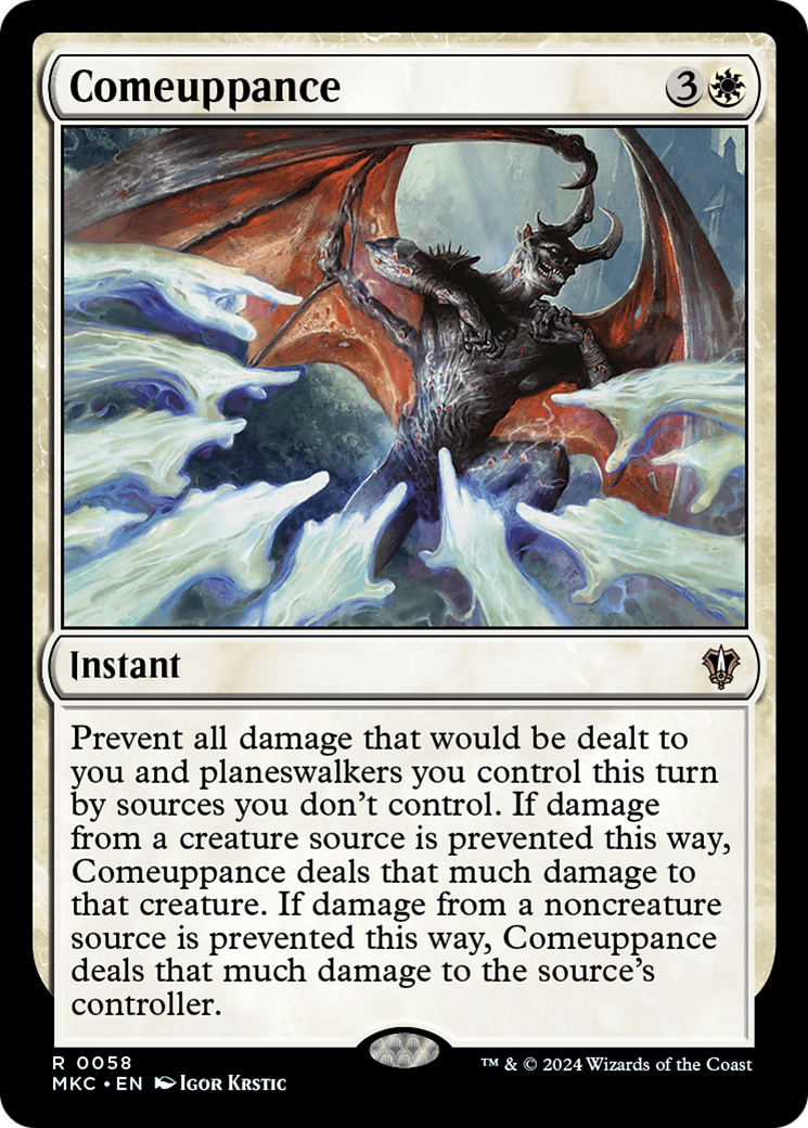 Comeuppance (MKC-058) [Murders at Karlov Manor Commander] MTG Single Wizards of the Coast
