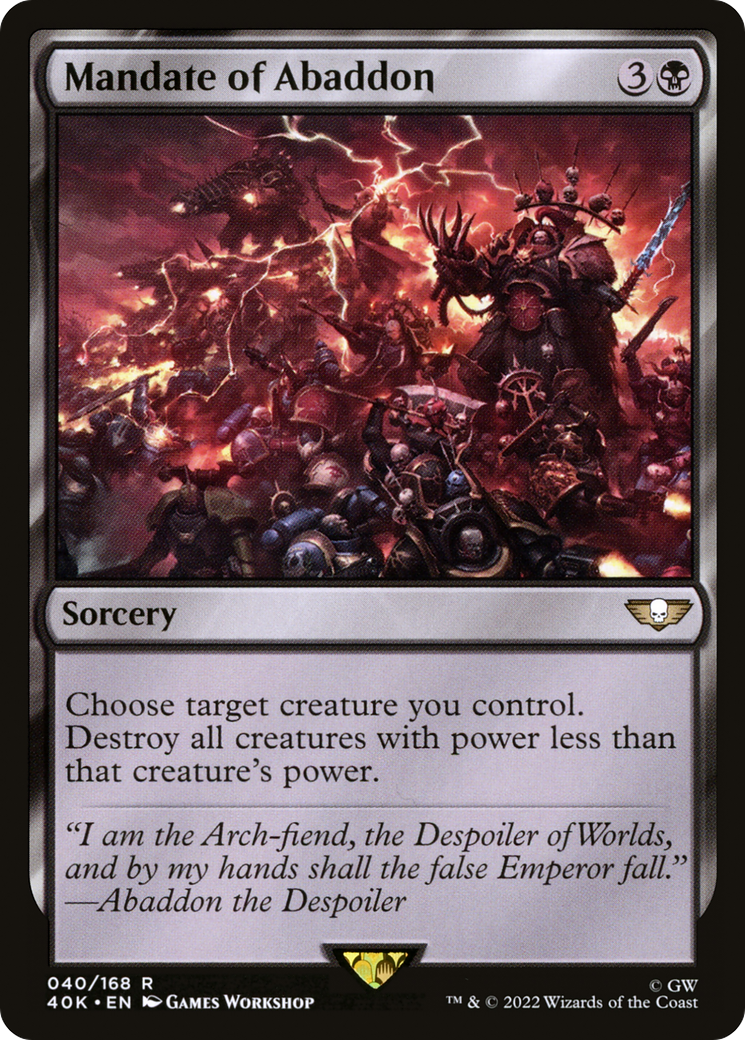 Mandate of Abaddon (40K-040) [Warhammer 40,000 Commander] MTG Single Wizards of the Coast