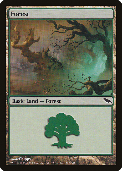 Forest (SHM-300) [Shadowmoor] Foil MTG Single Wizards of the Coast