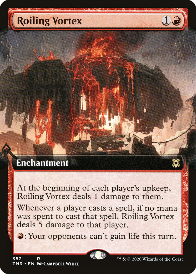 Roiling Vortex (ZNR-352) [Zendikar Rising] (Extended Art) Foil MTG Single Wizards of the Coast