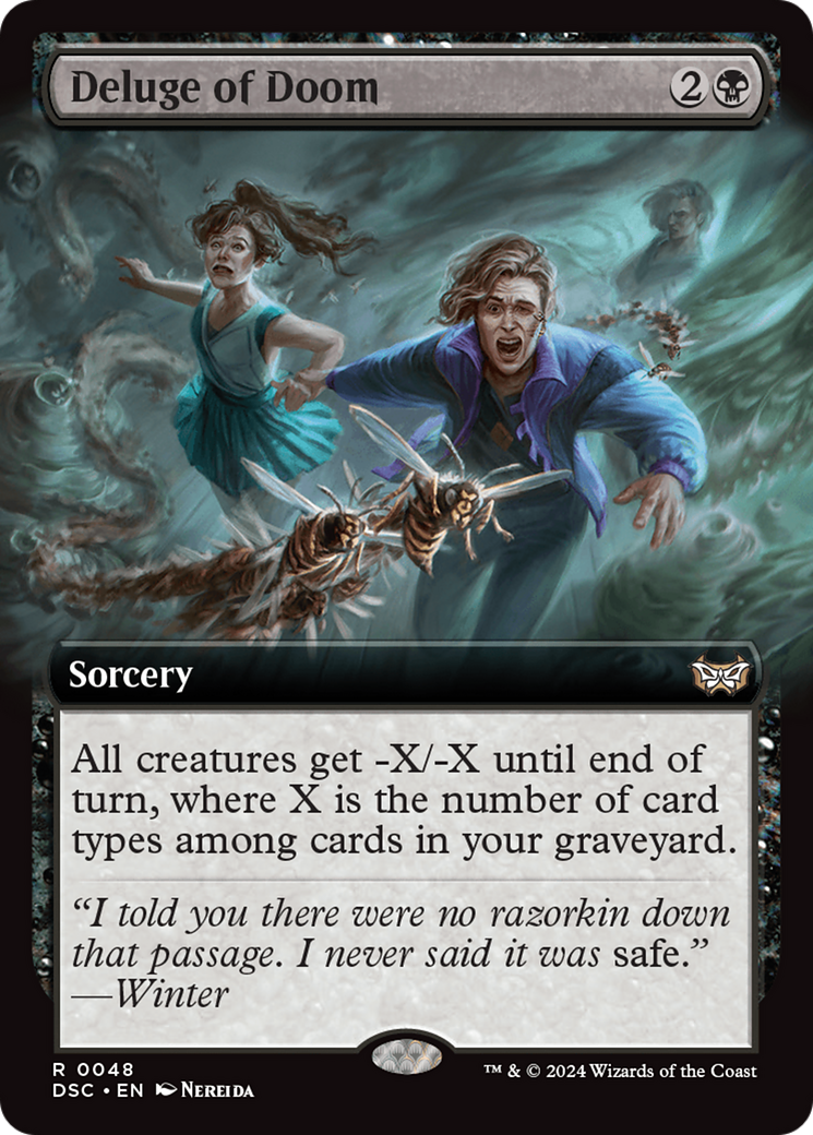 Deluge of Doom (DSC-048) [Duskmourn: House of Horror Commander] (Extended Art) MTG Single Wizards of the Coast