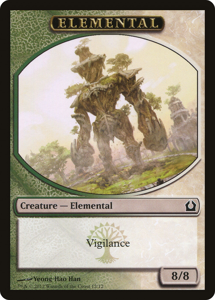 Elemental Token (Green/White) (RTR-012) [Tokens] Return to Ravnica Tokens MTG Single Wizards of the Coast