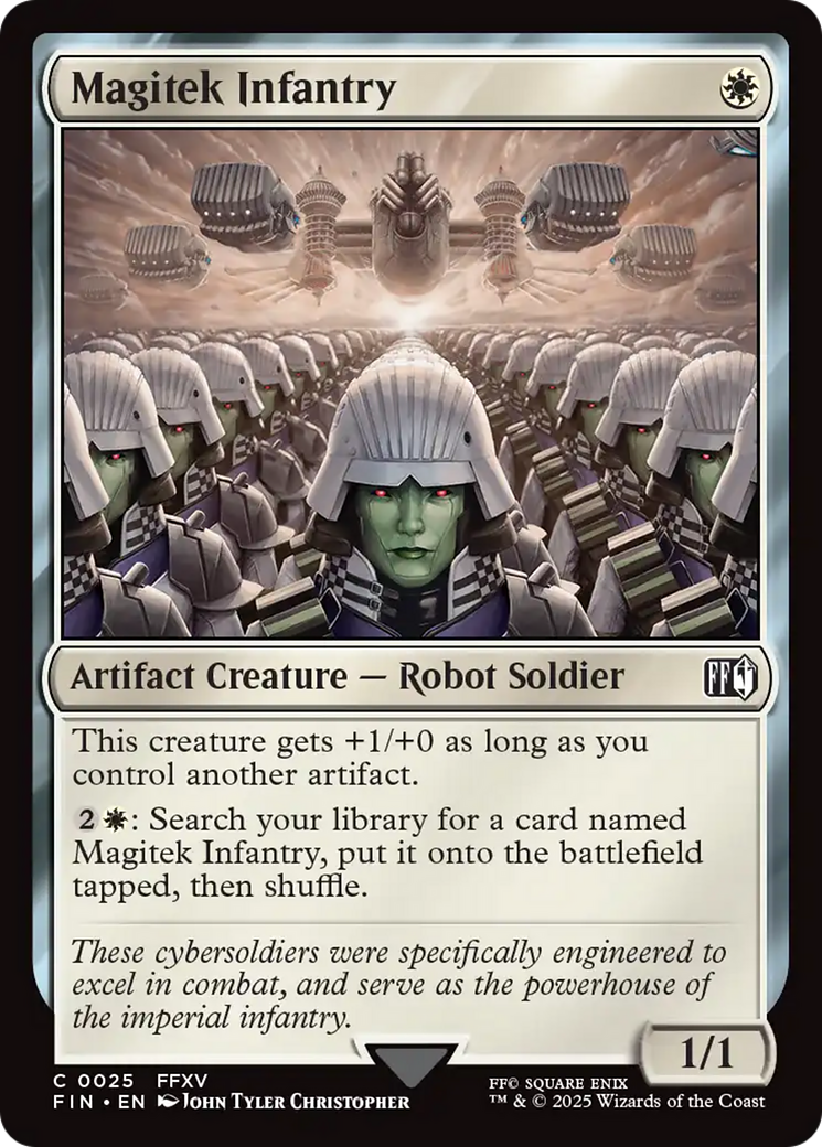 Magitek Infantry (FIN-025) [FINAL FANTASY] Foil MTG Single Wizards of the Coast