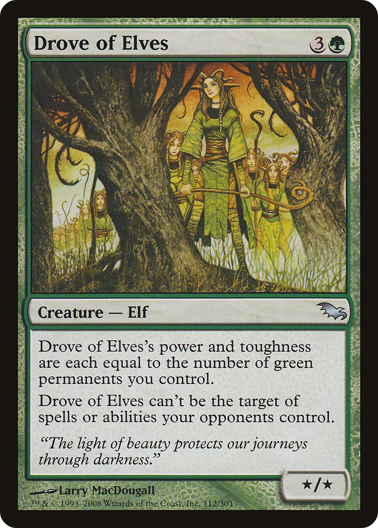 Drove of Elves (SHM-112) [Shadowmoor] Foil MTG Single Wizards of the Coast