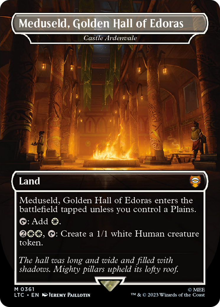 Meduseld, Golden Hall of Edoras - Castle Ardenvale (LTC-361) [Tales of Middle-earth Commander] (Borderless) MTG Single Wizards of the Coast