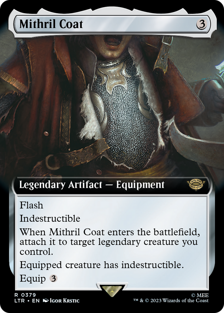Mithril Coat (LTR-379) [The Lord of the Rings: Tales of Middle-earth] (Extended Art) Foil MTG Single Wizards of the Coast