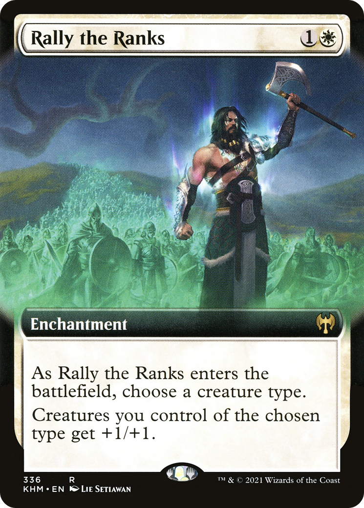 Rally the Ranks (KHM-336) [Kaldheim] (Extended Art) Foil MTG Single Wizards of the Coast