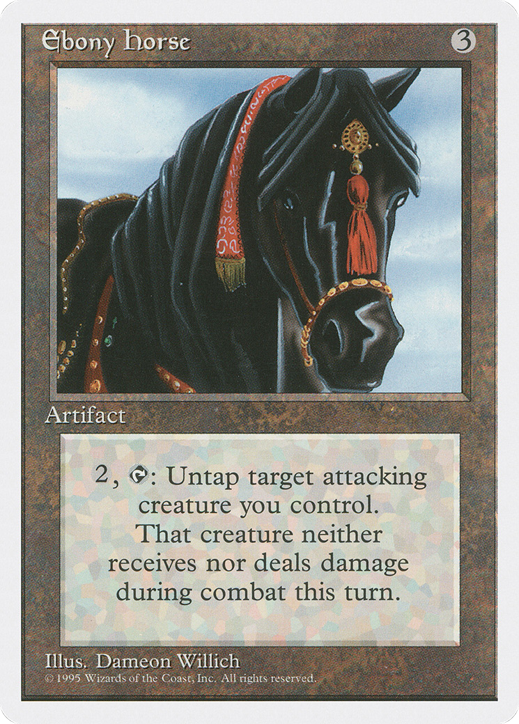 Ebony Horse (4ED-318) [Fourth Edition] MTG Single Wizards of the Coast