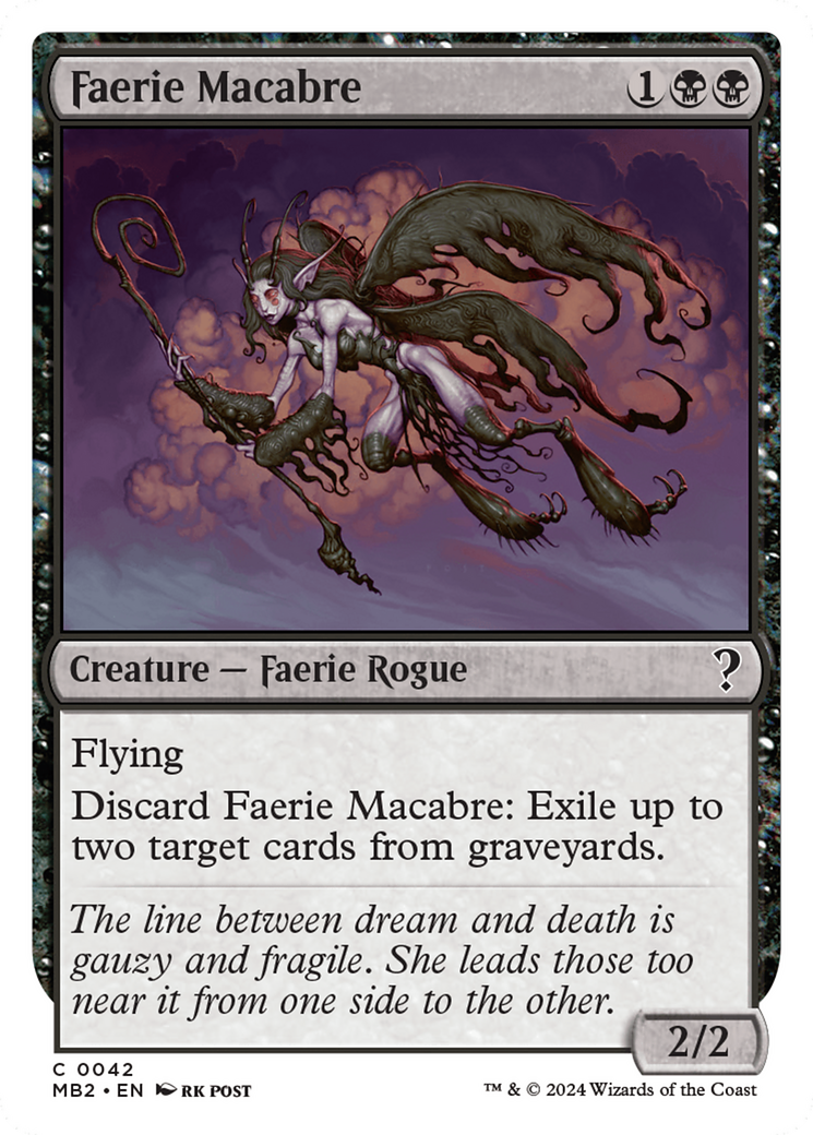 Faerie Macabre (White Border) (MB2-042) [Mystery Booster] Mystery Booster 2 MTG Single Wizards of the Coast
