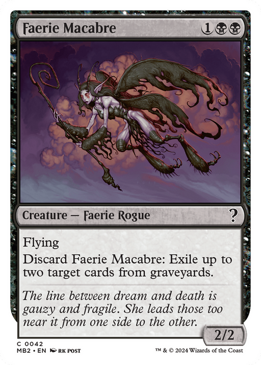 Faerie Macabre (White Border) (MB2-042) [Mystery Booster] Mystery Booster 2 MTG Single Wizards of the Coast