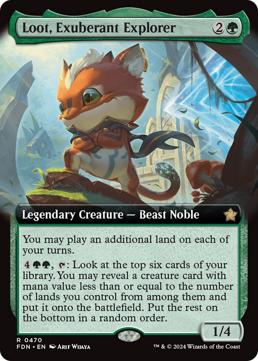 Loot, Exuberant Explorer (FDN-470) [Foundations] (Extended Art) MTG Single Wizards of the Coast