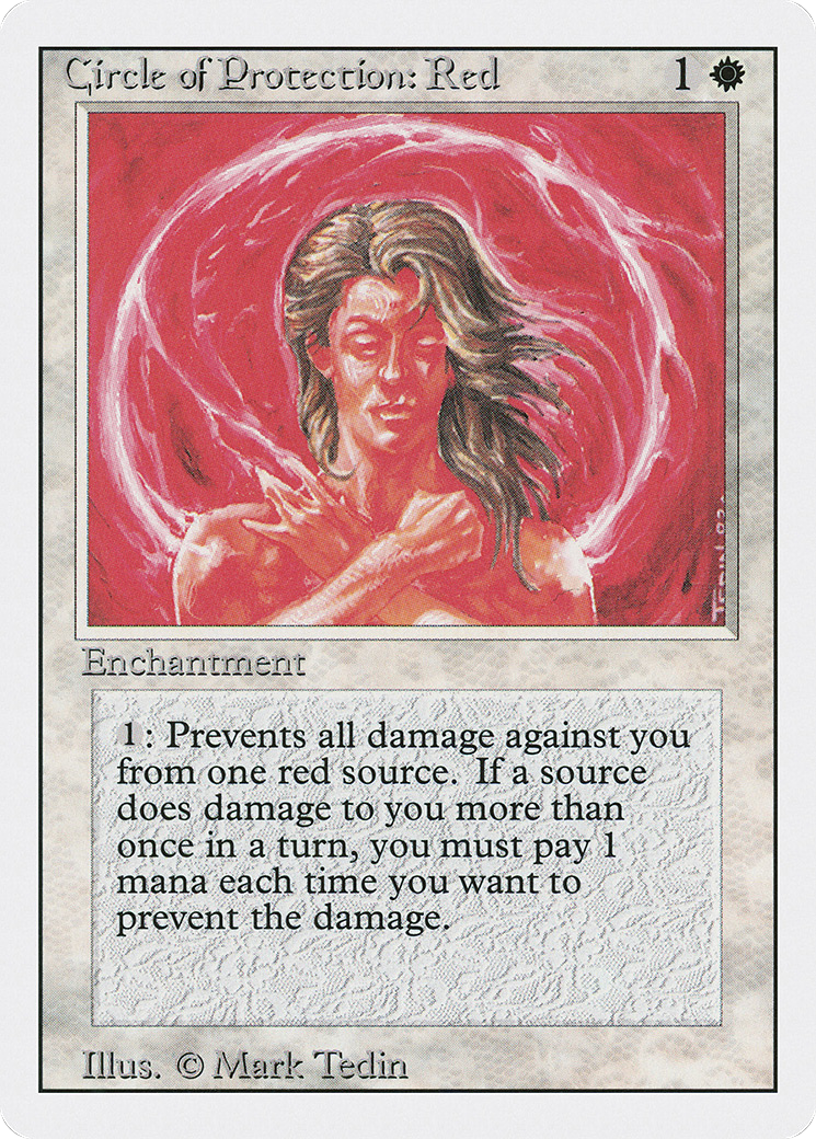 Circle of Protection: Red (3ED-012) [Revised Edition] MTG Single Wizards of the Coast