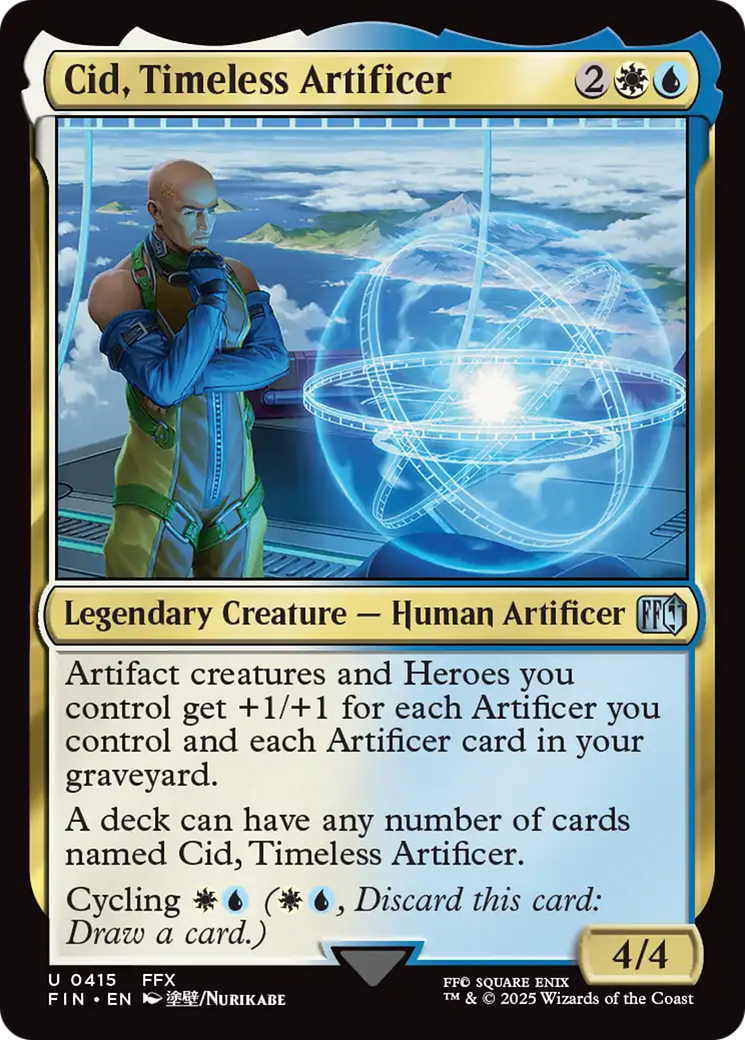 Cid, Timeless Artificer (0415) (FIN-415) [FINAL FANTASY] Foil MTG Single Wizards of the Coast