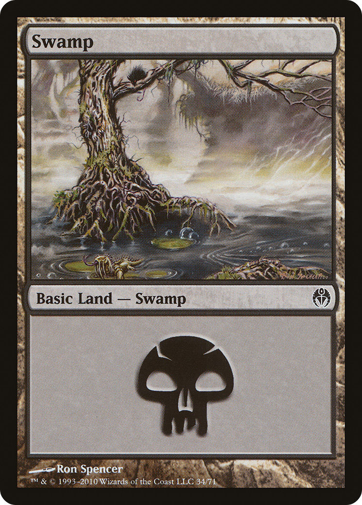 Swamp (34) (DDE-034) [Misc] Duel Decks: Phyrexia vs. the Coalition MTG Single Wizards of the Coast