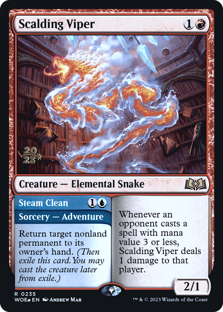 Scalding Viper (PRE-235) [Wilds of Eldraine Promos] Foil MTG Single Wizards of the Coast