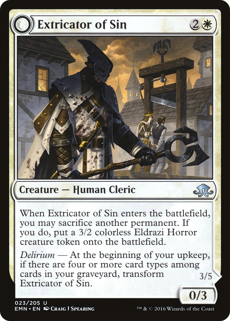 Extricator of Sin // Extricator of Flesh (EMN-023) [Eldritch Moon] Foil MTG Single Wizards of the Coast