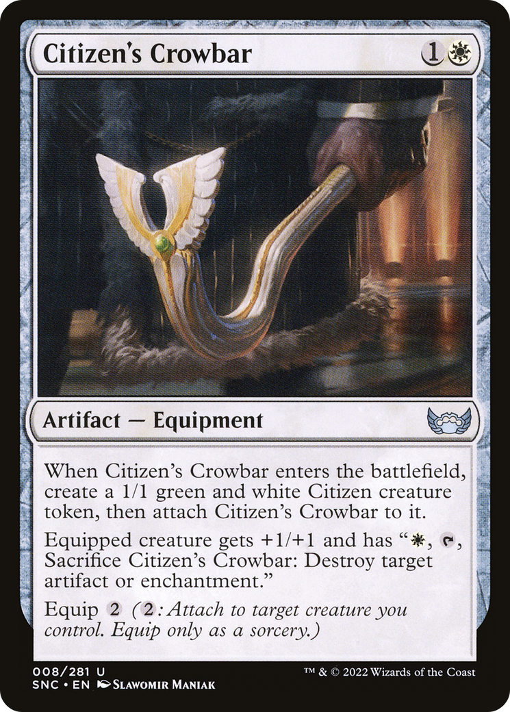 Citizen's Crowbar (SNC-008) [Streets of New Capenna] Foil MTG Single Wizards of the Coast