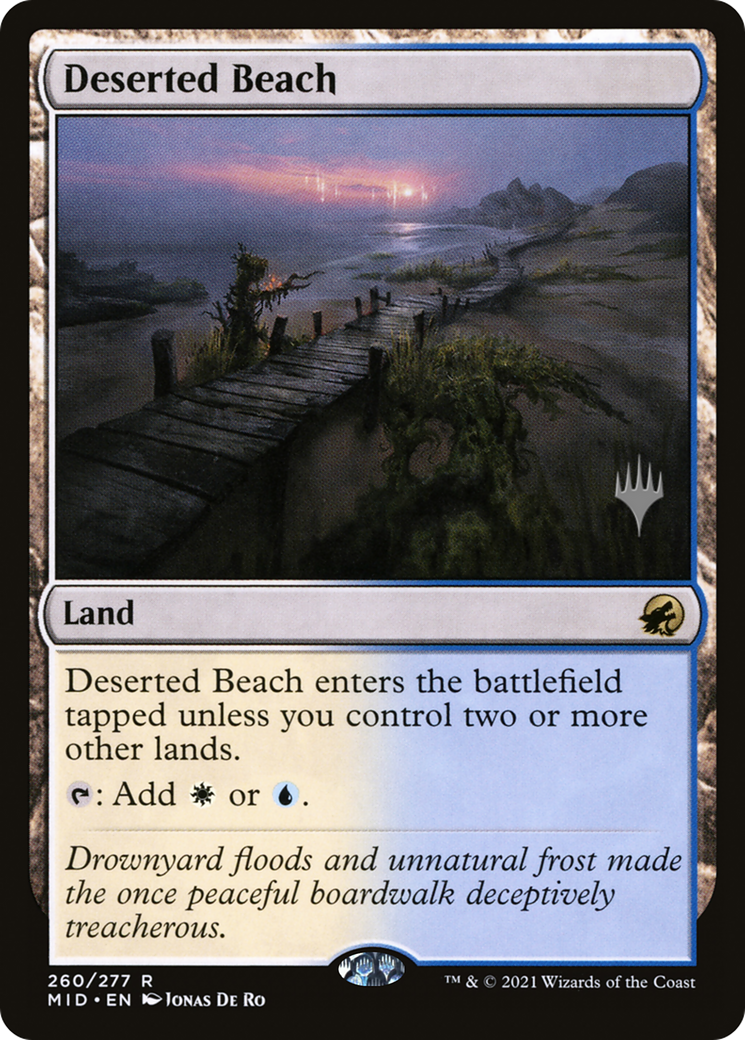 Deserted Beach (PPMID-260) [Innistrad: Midnight Hunt Promos] Foil MTG Single Wizards of the Coast