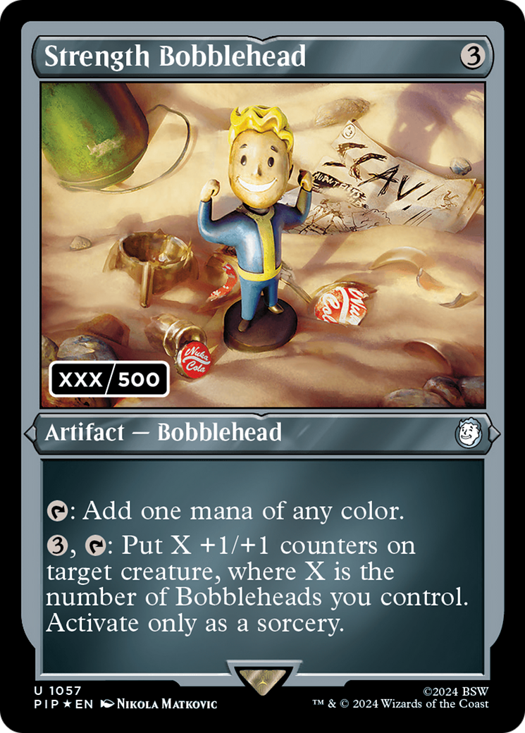 Strength Bobblehead (Serial Numbered) (PIP-1057) [Fallout] Foil MTG Single Wizards of the Coast