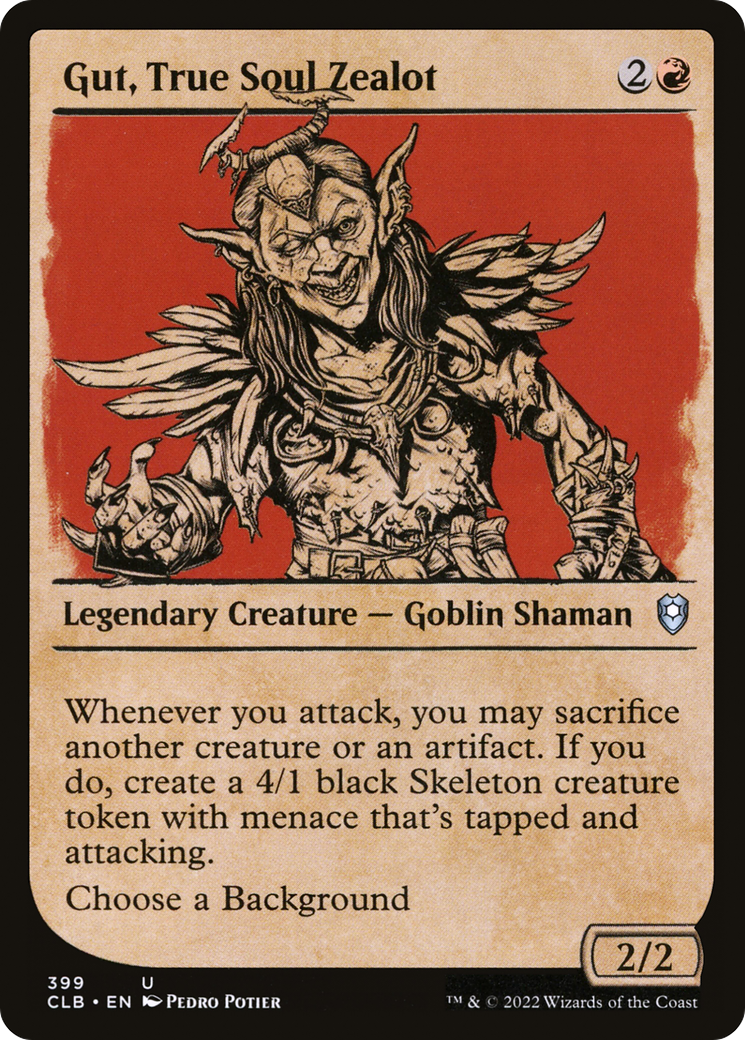 Gut, True Soul Zealot (CLB-399) [Commander Legends: Battle for Baldur's Gate] (Showcase) Foil MTG Single Wizards of the Coast