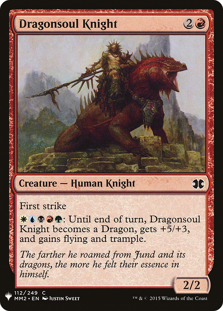 Dragonsoul Knight (LIST-MM2-112) [Mystery Booster] The List MTG Single Wizards of the Coast