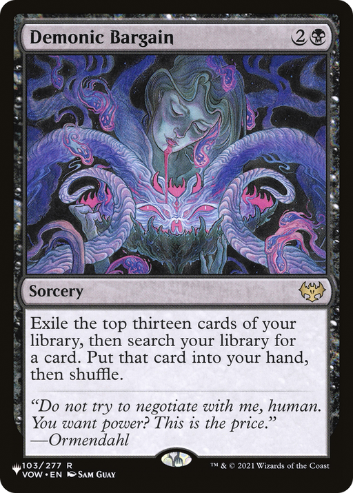 Demonic Bargain (LIST-VOW-103) [Mystery Booster] The List MTG Single Wizards of the Coast