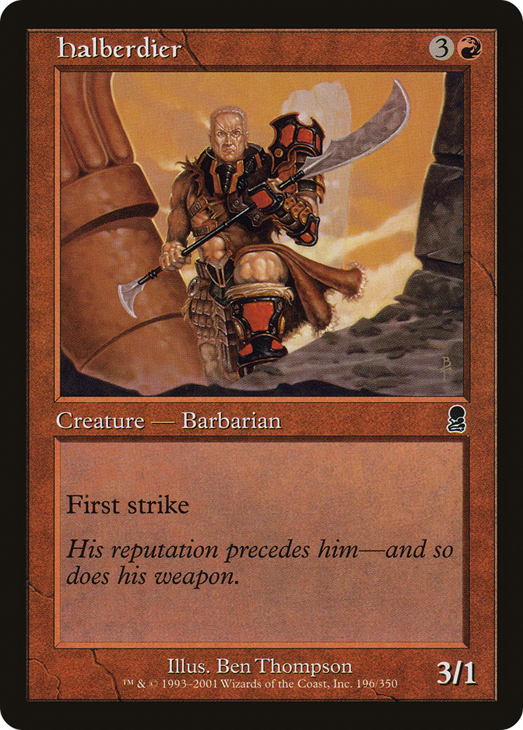 Halberdier (ODY-196) [Odyssey] MTG Single Wizards of the Coast
