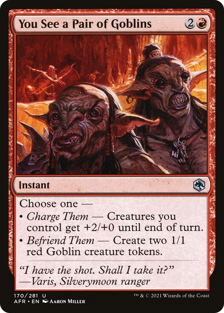 You See a Pair of Goblins (AFR-170) [Adventures in the Forgotten Realms] Foil MTG Single Wizards of the Coast