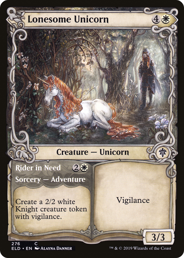 Lonesome Unicorn // Rider in Need (ELD-276) [Throne of Eldraine] (Showcase) MTG Single Wizards of the Coast