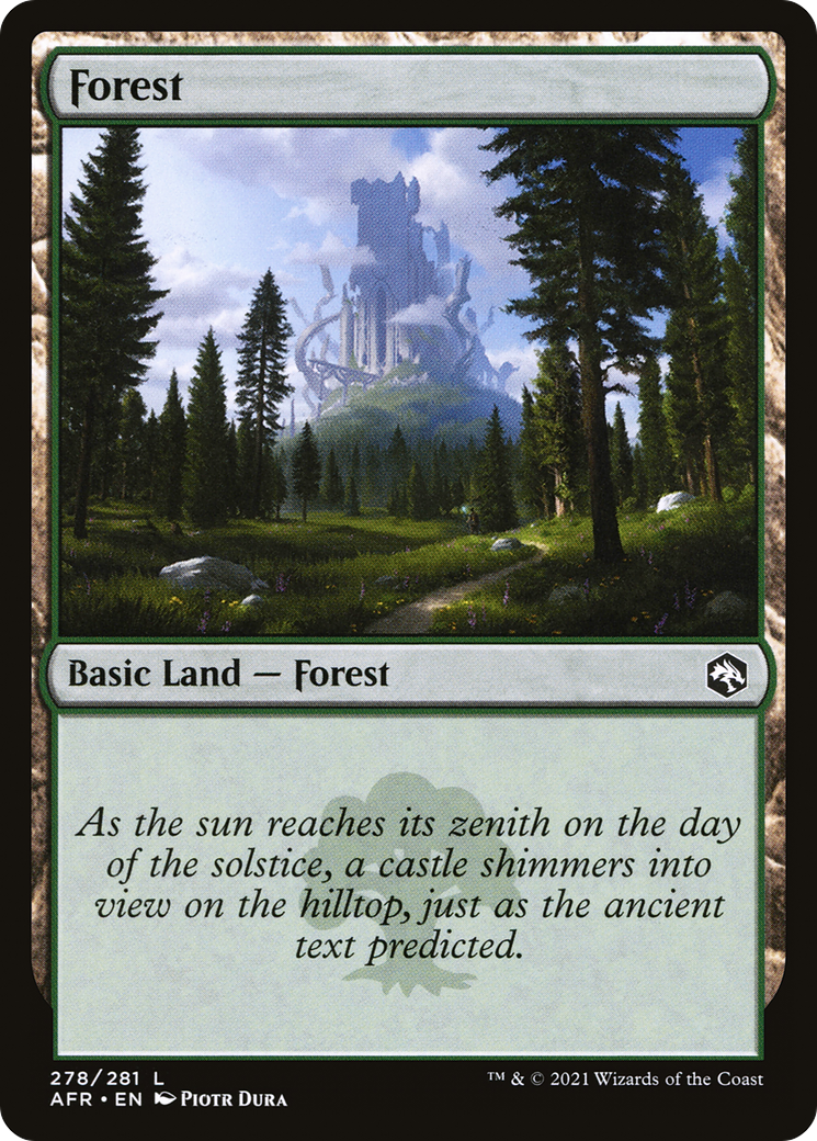 Forest (AFR-278) [Adventures in the Forgotten Realms] Foil MTG Single Wizards of the Coast
