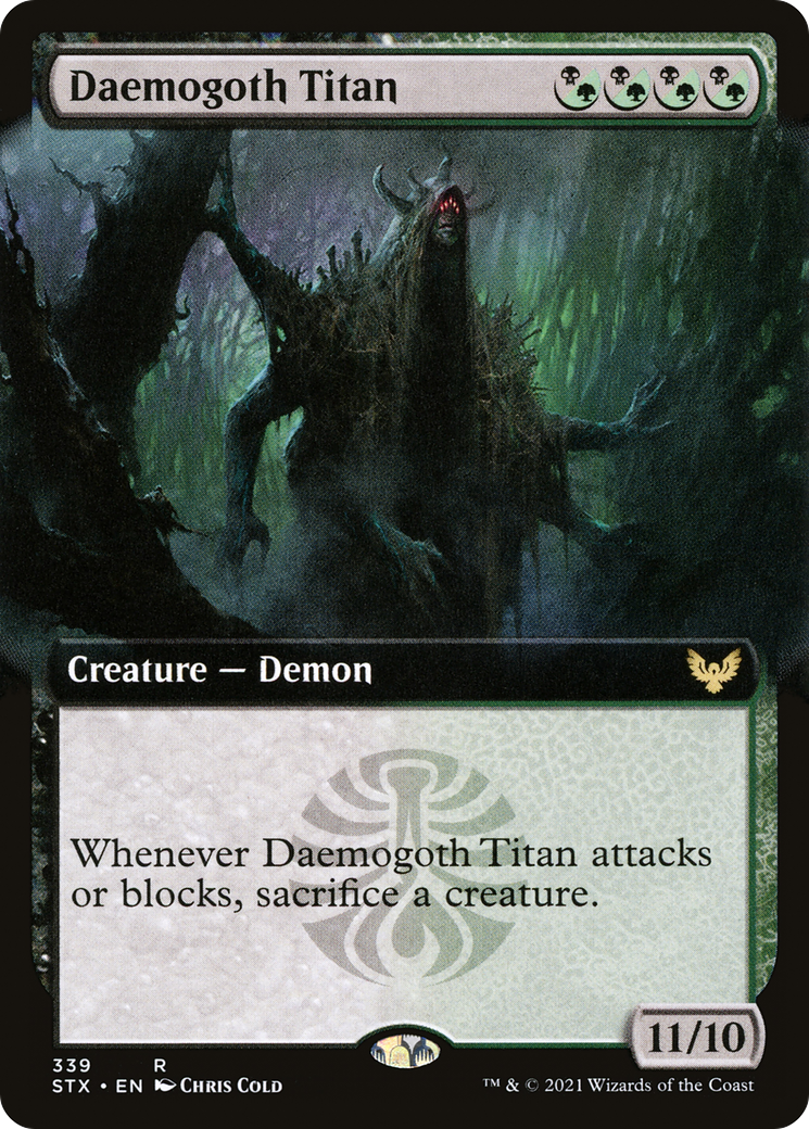 Daemogoth Titan (STX-339) [Strixhaven: School of Mages] (Extended Art) MTG Single Wizards of the Coast
