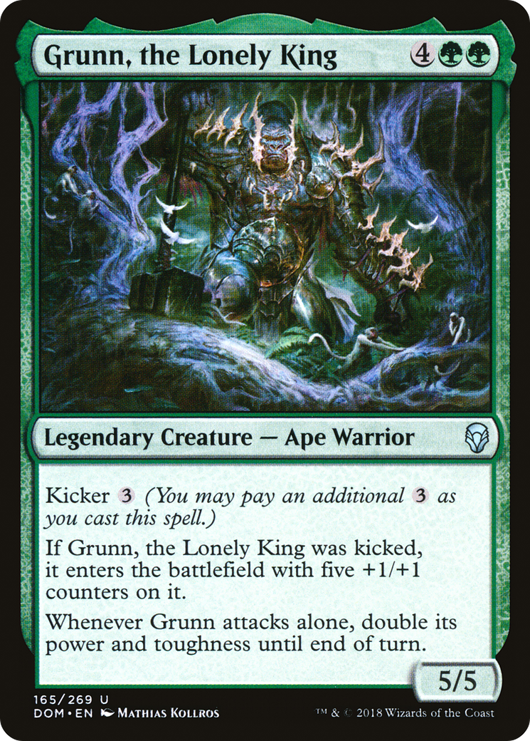 Grunn, the Lonely King (DOM-165) [Dominaria] MTG Single Wizards of the Coast